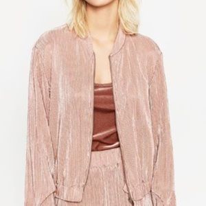PINK PLEATED ZARA BOMBER